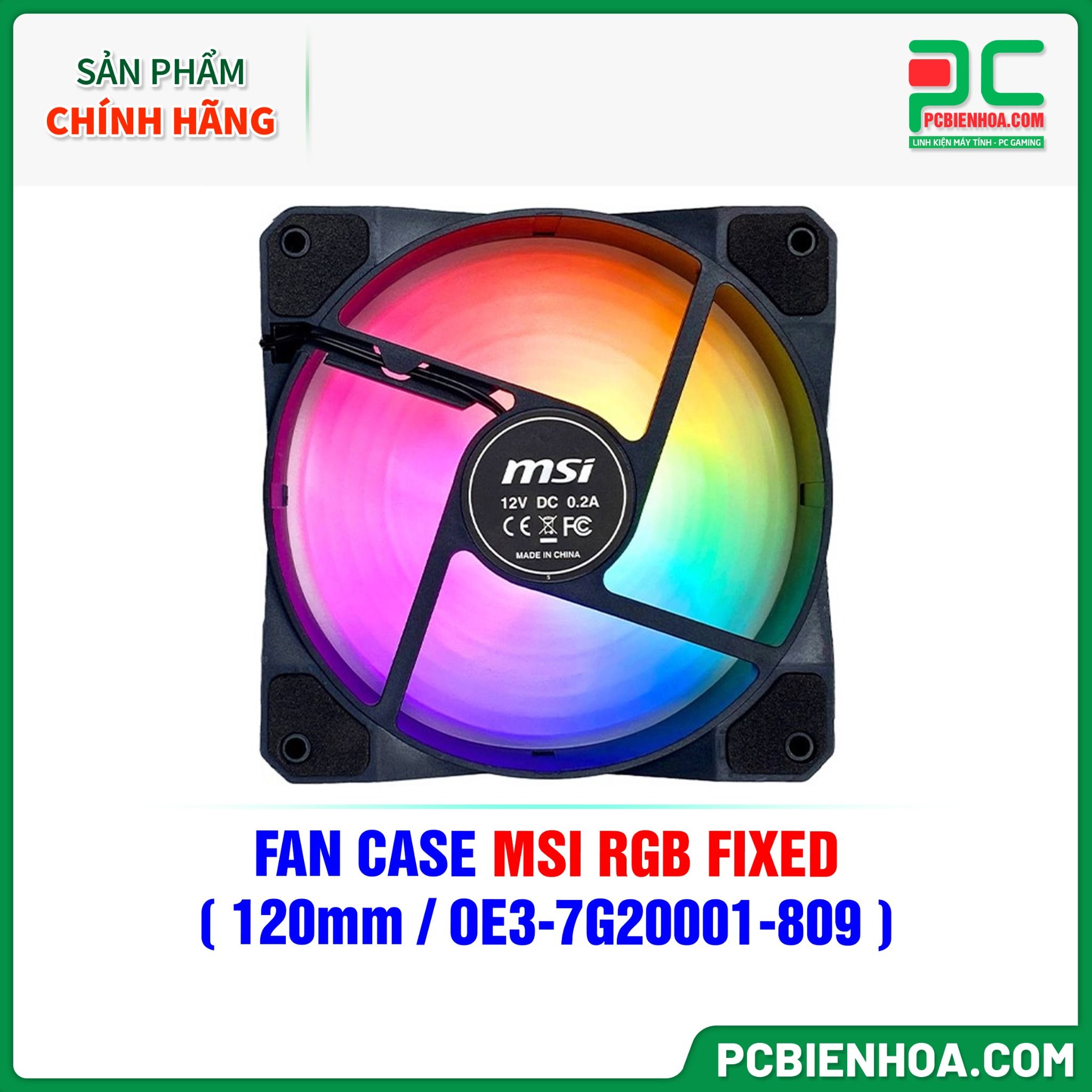  FAN CASE MSI RGB FIXED ( 120mm / OE3-7G20001-809 ) 