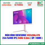  MÀN HÌNH VIEWSONIC VX2428AJ-PK MÀU HỒNG - 24in FullHD IPS 240Hz 0.5ms ( DP / HDMI ) 