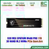  SSD MSI SPATIUM M480 PRO 1TB - 3D NAND M.2 NVMe PCIe Gen4.0x4 