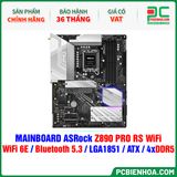  DDR5 - MAINBOARD ASRock Z890 PRO RS WiFi ( WiFi 6E / Bluetooth 5.3 / LGA1851 / ATX / 4xDDR5 ) 
