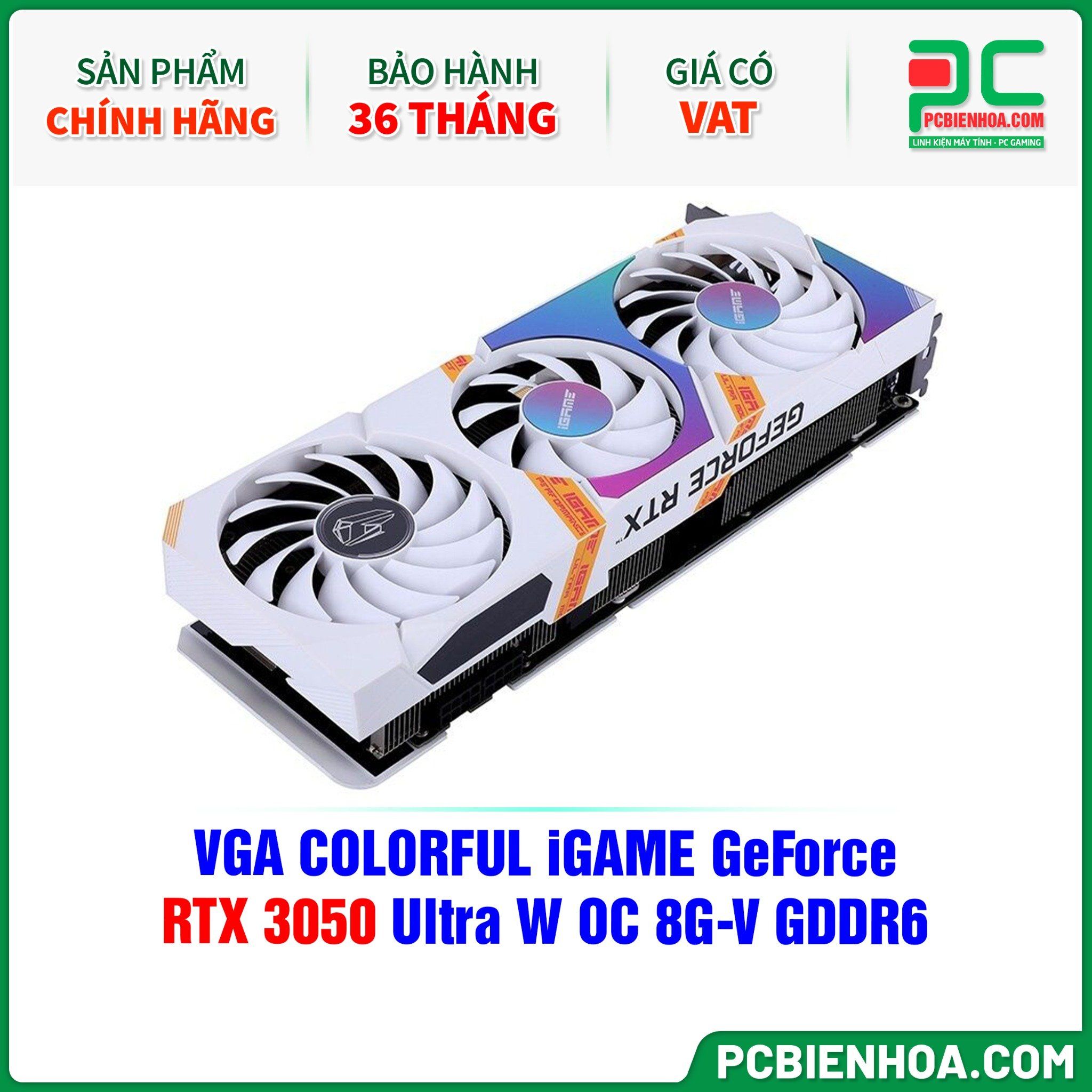  VGA COLORFUL iGAME GeForce RTX 3050 Ultra W OC 8G-V GDDR6 