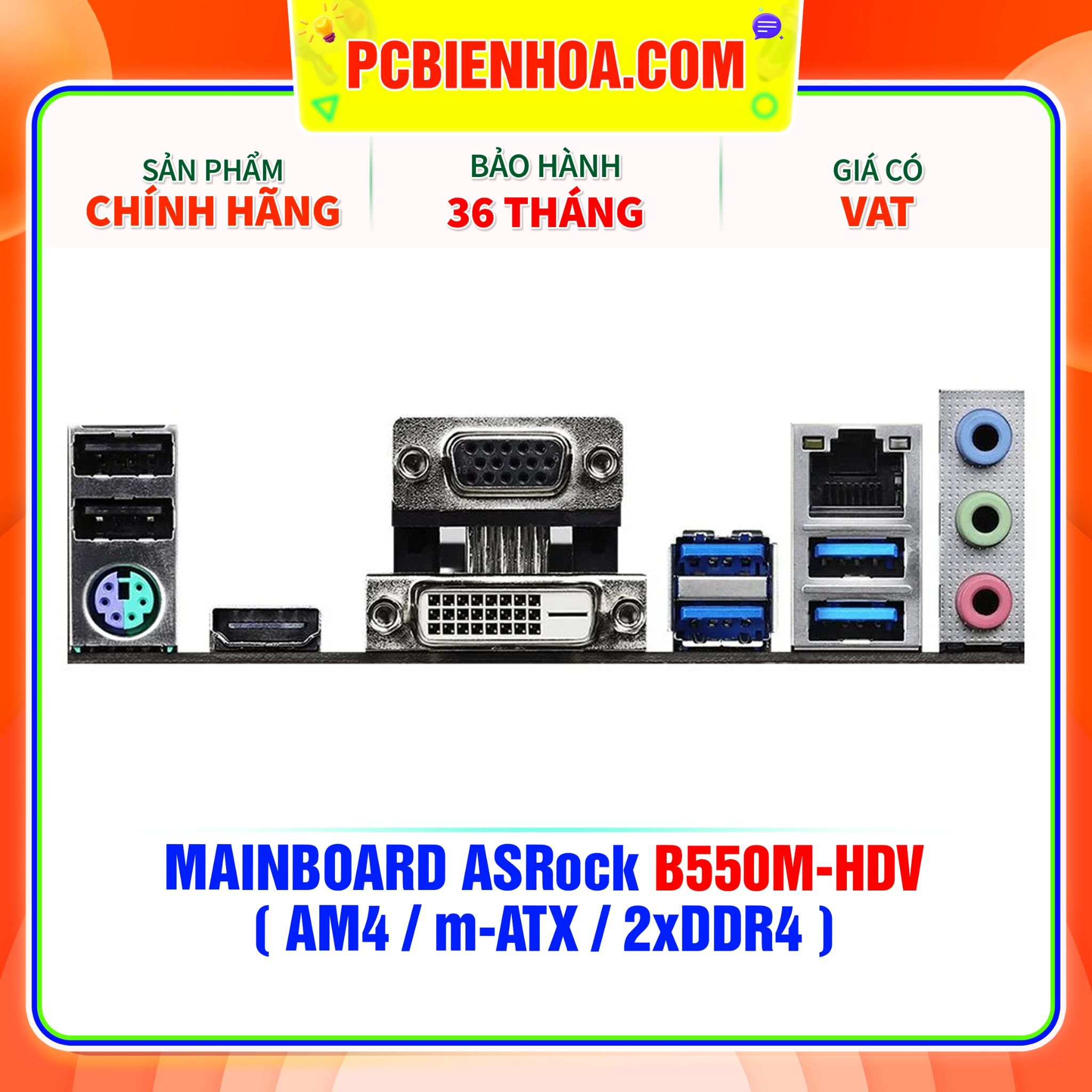  MAINBOARD ASROCK B550M-HDV ( AM4 / m-ATX / 2xDDR4 ) 