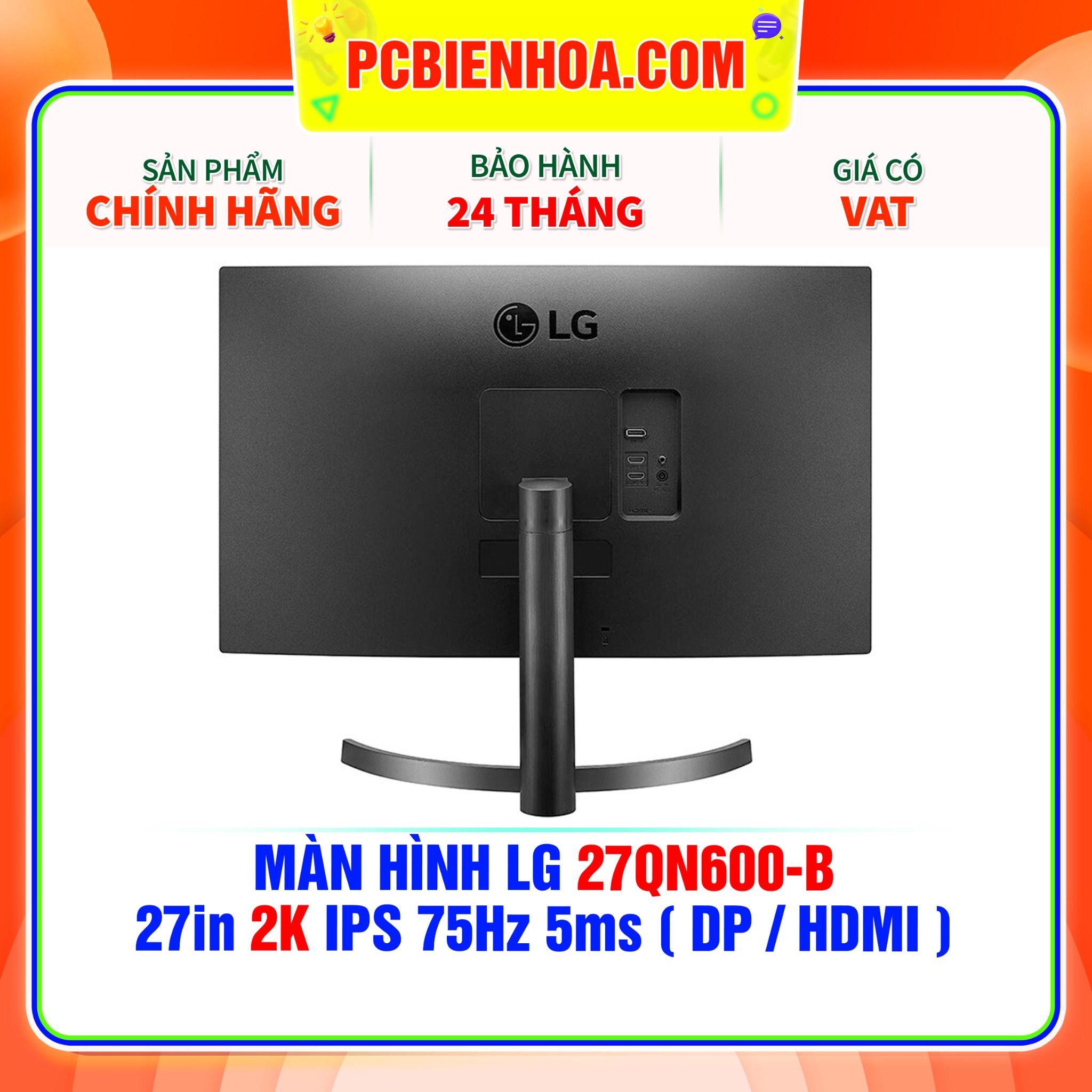  MÀN HÌNH LG 27QN600-B 27in 2K IPS 75Hz 5ms ( DP / HDMI ) 