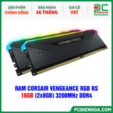  RAM CORSAIR VENGEANCE RGB RS - 16GB (2x8GB) 3200MHz DDR4 (CMG16GX4M2E3200C16) 