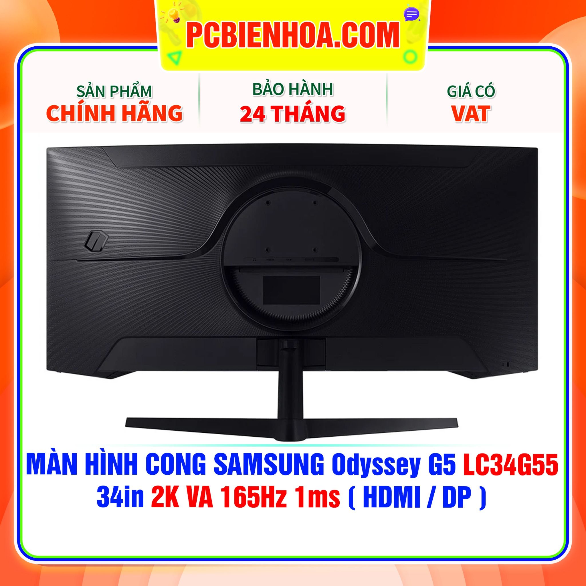  MÀN HÌNH CONG SAMSUNG Odyssey G5 LC34G55 34in 2K VA 165Hz 1ms ( HDMI / DP ) - LC34G55TWWEXXV 