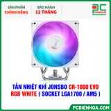  TẢN NHIỆT KHÍ JONSBO CR-1000 EVO RGB WHITE ( HỖ TRỢ SOCKET LGA1700 / AM5 ) 