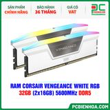  RAM CORSAIR VENGEANCE WHITE RGB - 32GB (2x16GB) 5600MHz DDR5 