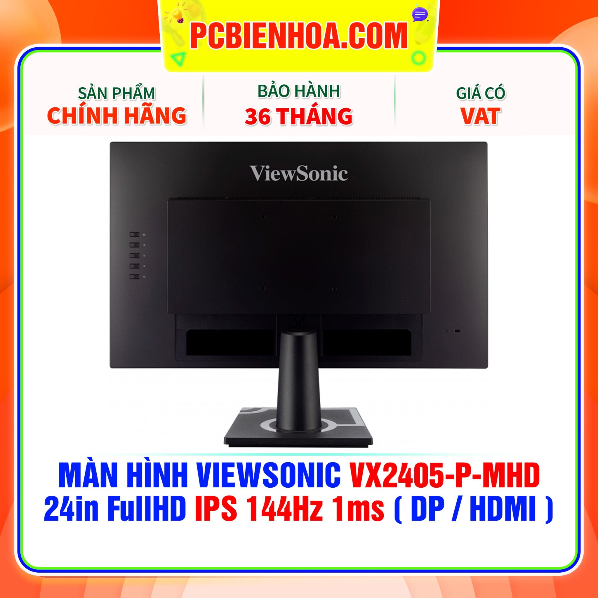  MÀN HÌNH VIEWSONIC VX2405-P-MHD 24in FullHD IPS 144Hz 1ms ( DP / HDMI ) 