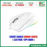  CHUỘT DAREU EM908 WHITE ( LED RGB / DPI 6000 ) 
