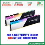  RAM G.SKILL TRIDENT Z NEO RGB - 32GB (2x16GB) 3600Mhz DDR4 (F4-3600C18D-32GTZN) 
