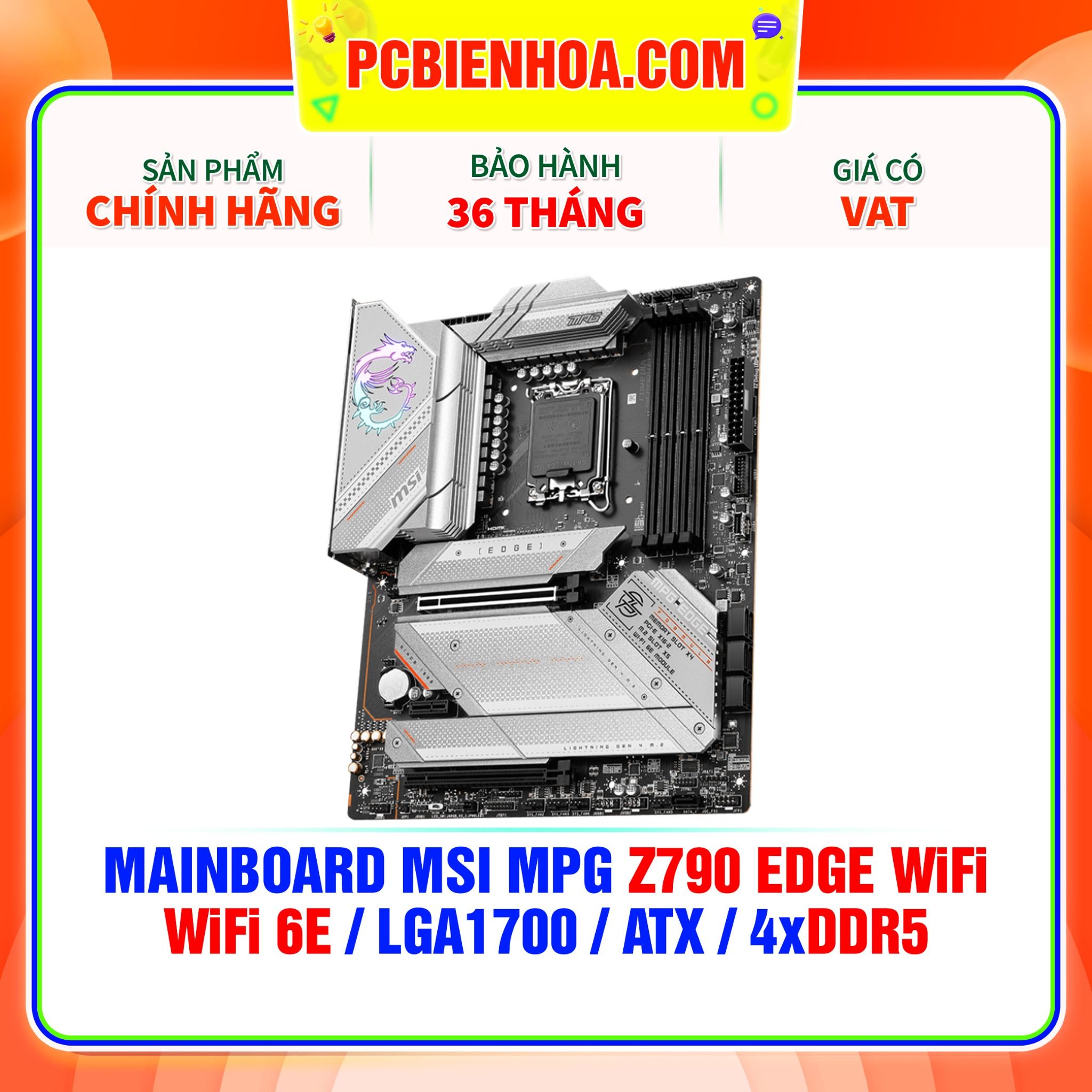  DDR5 - MAINBOARD MSI MPG Z790 EDGE WiFi ( WiFi 6E / LGA1700 / ATX / 4xDDR5 ) 