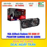  VGA ASRock Radeon RX 6500 XT PHANTOM GAMING 8GB OC GDDR6 ( RX6500XT PG 8GO ) 