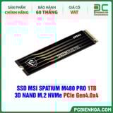  SSD MSI SPATIUM M480 PRO 1TB - 3D NAND M.2 NVMe PCIe Gen4.0x4 