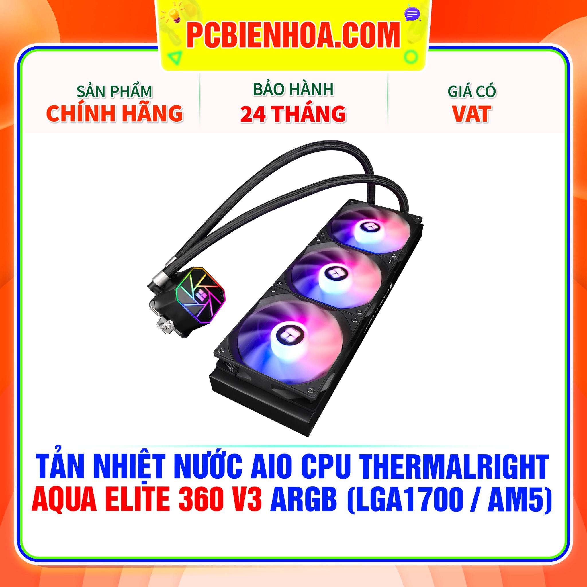  TẢN NHIỆT NƯỚC AIO CPU THERMALRIGHT AQUA ELITE 360 V3 ARGB ( HỖ TRỢ SOCKET LGA1700 / AM5 ) 