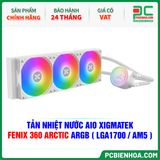  TẢN NHIỆT NƯỚC AIO XIGMATEK FENIX 360 ARCTIC ARGB ( HỖ TRỢ SOCKET LGA1700 / AM5 - EN42966 ) 