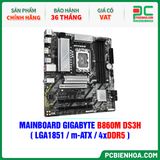  DDR5 - MAINBOARD GIGABYTE B860M DS3H ( LGA1851 / m-ATX / 4xDDR5 ) 