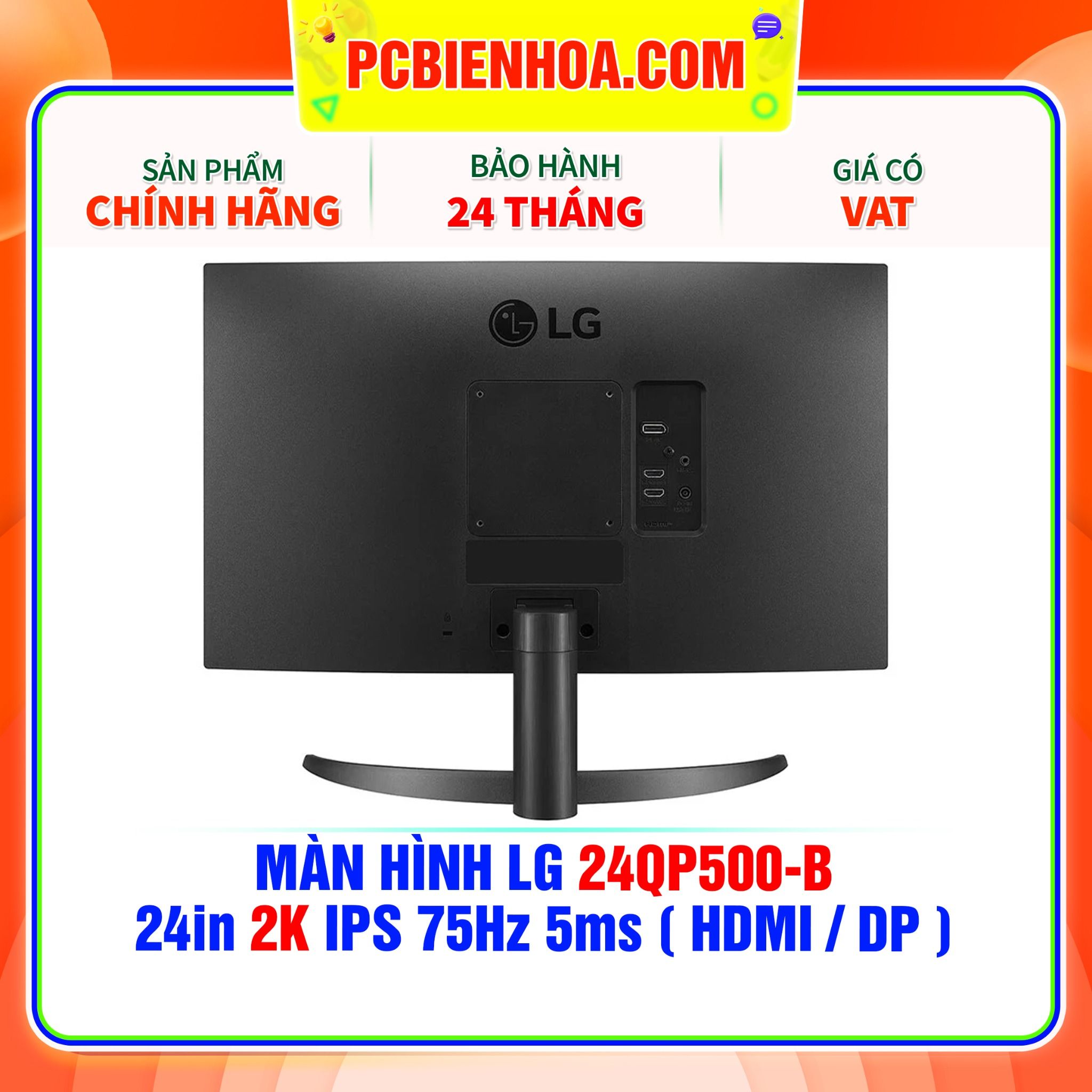  MÀN HÌNH LG 24QP500-B 24in 2K IPS 75Hz 5ms ( HDMI / DP ) 