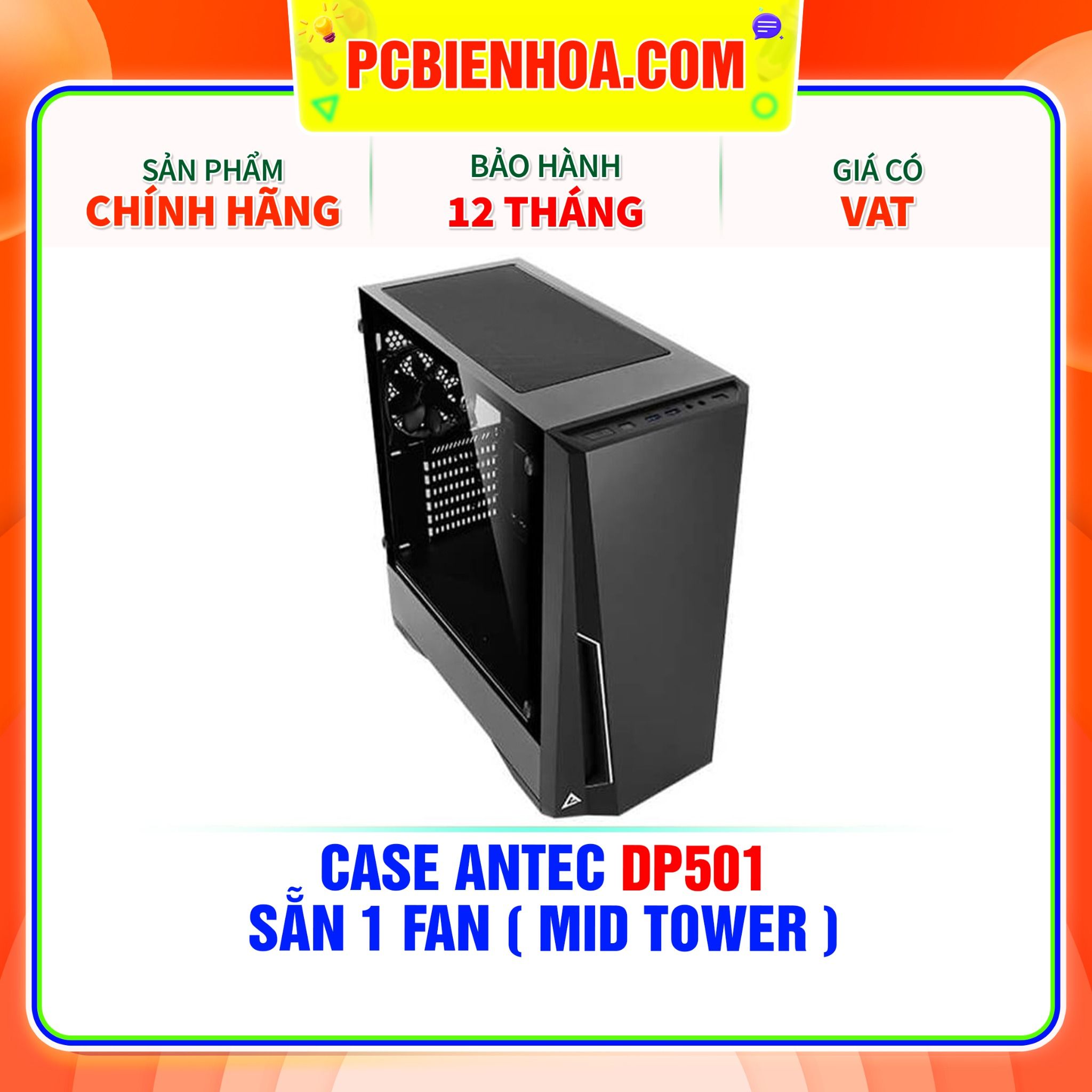  CASE ANTEC DP501 - SẴN 1 FAN ( MID TOWER ) 