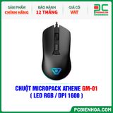  CHUỘT MICROPACK ATHENE GM-01 ( LED RGB / DPI 1600 ) 