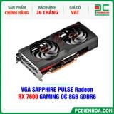  VGA SAPPHIRE PULSE Radeon RX 7600 GAMING OC 8GB GDDR6 (11324-01-20G) 