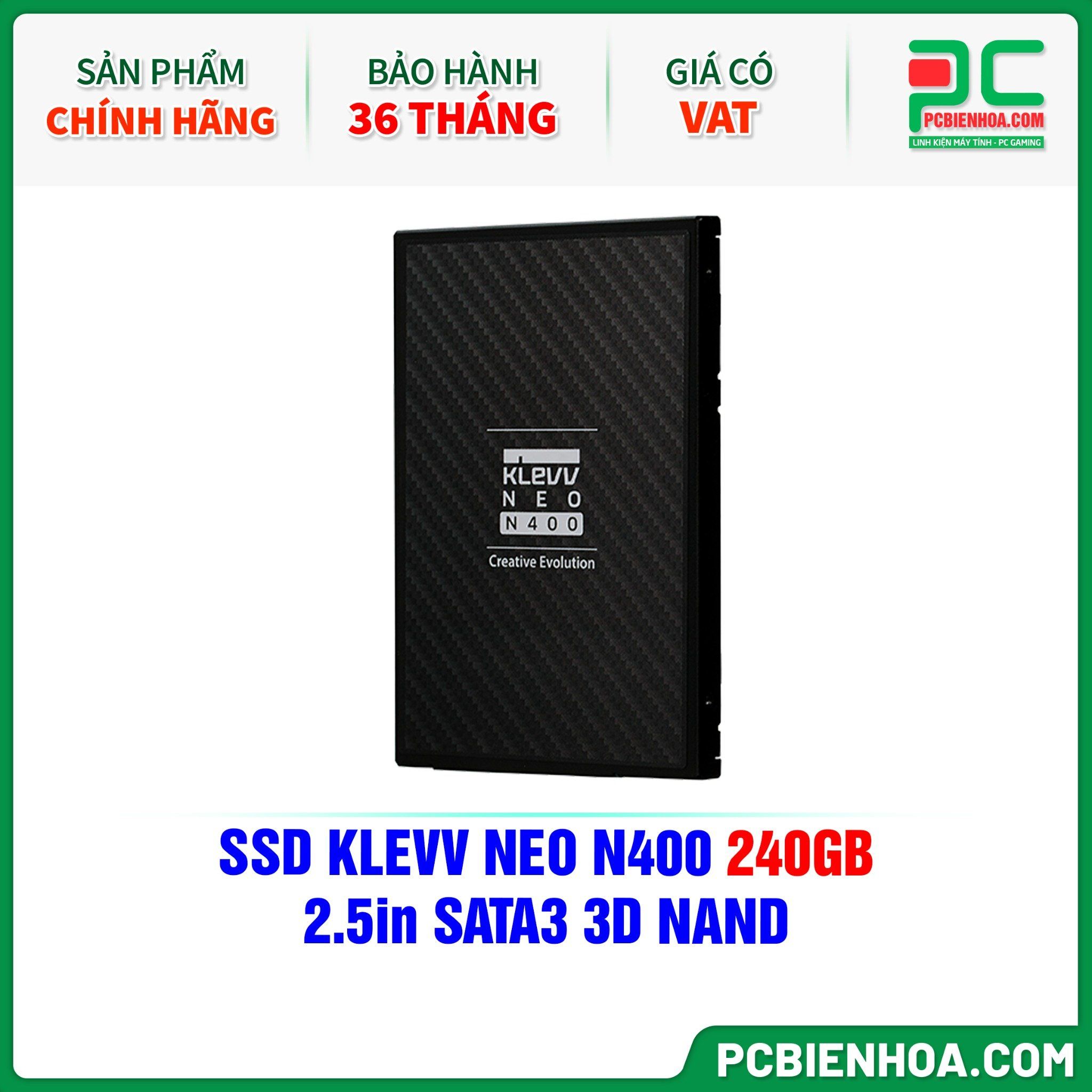  SSD KLEVV NEO N400 240GB - 2.5in SATA3 3D NAND 