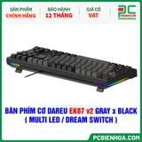  BÀN PHÍM CƠ DAREU EK87 v2 GRAY x BLACK ( MULTI LED / DREAM SWITCH ) 