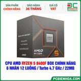  CPU AMD Ryzen 5 8400F BOX CHÍNH HÃNG ( 6 NHÂN 12 LUỒNG / Turbo 4.7 GHz / 22MB ) 
