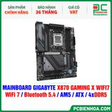  DDR5 - MAINBOARD GIGABYTE X870 GAMING X WIFI7 ( WiFi 7 / Bluetooth 5.4 / AM5 / ATX / 4xDDR5 ) 