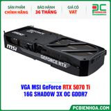  VGA MSI GeForce RTX 5070 Ti 16G SHADOW 3X OC GDDR7 