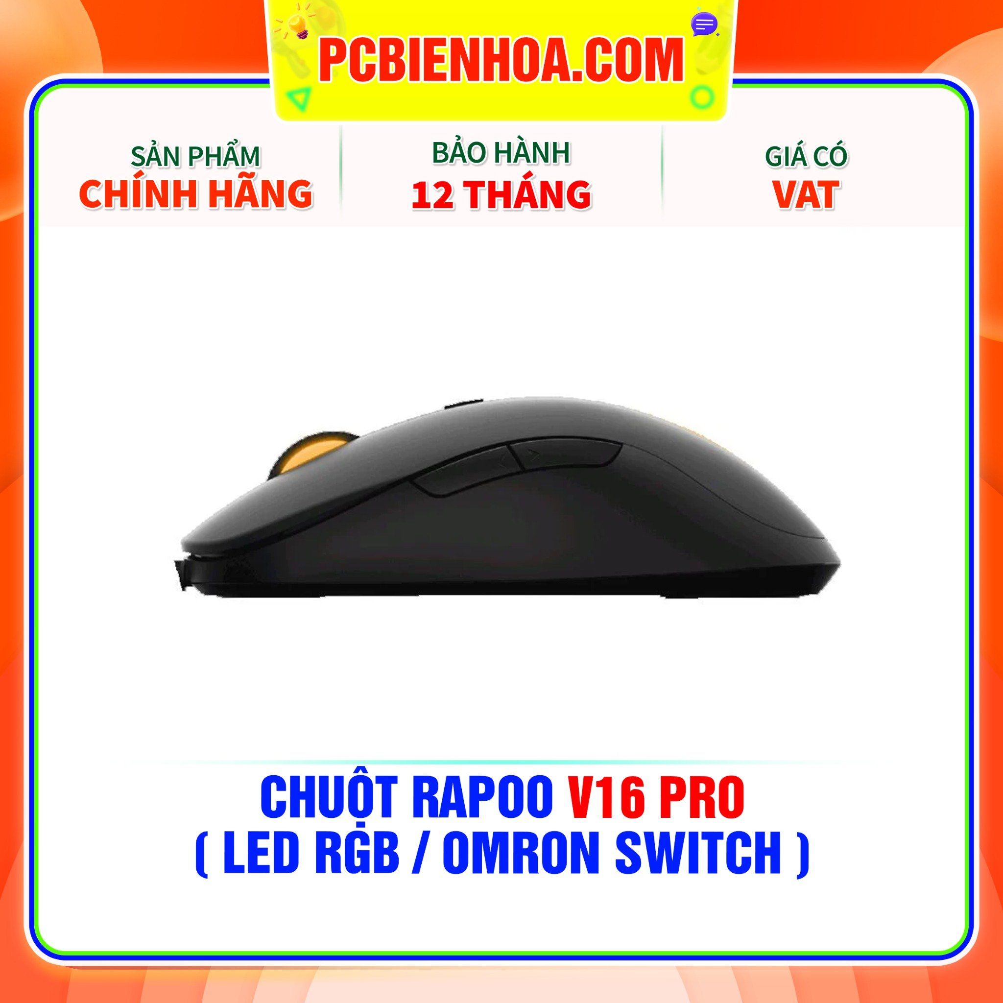  CHUỘT RAPOO V16 PRO ( LED RGB / OMRON SWITCH ) 