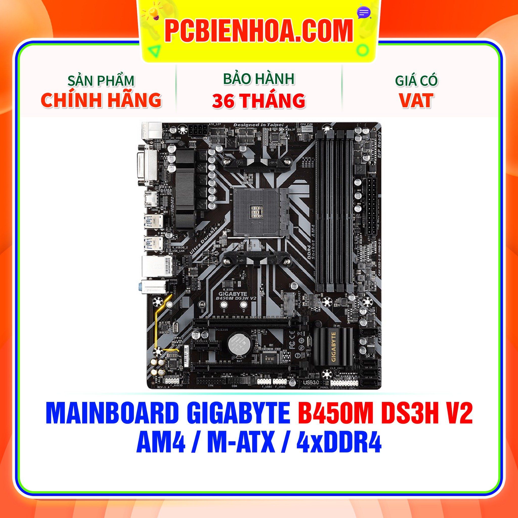  MAINBOARD GIGABYTE B450M DS3H V2 ( AM4 / m-ATX / 4xDDR4 ) 