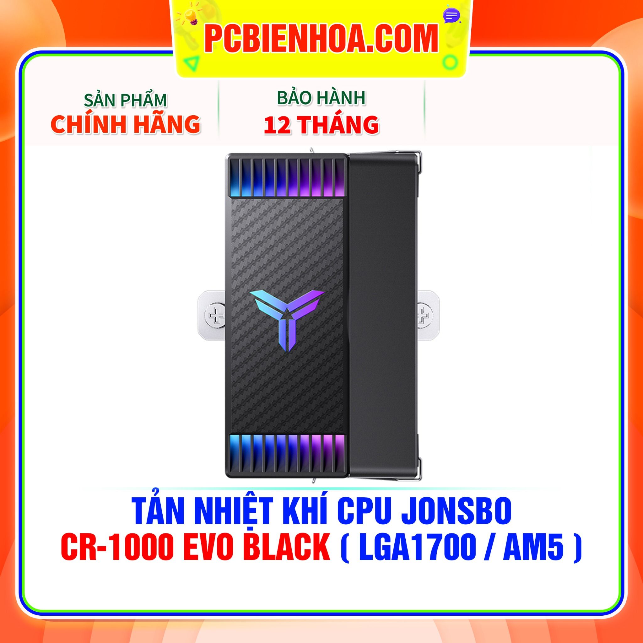  TẢN NHIỆT KHÍ CPU JONSBO CR-1000 EVO BLACK ( HỖ TRỢ SOCKET LGA1700 / AM5 ) 