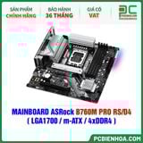  MAINBOARD ASRock B760M PRO RS/D4 ( LGA1700 / m-ATX / 4xDDR4 ) 