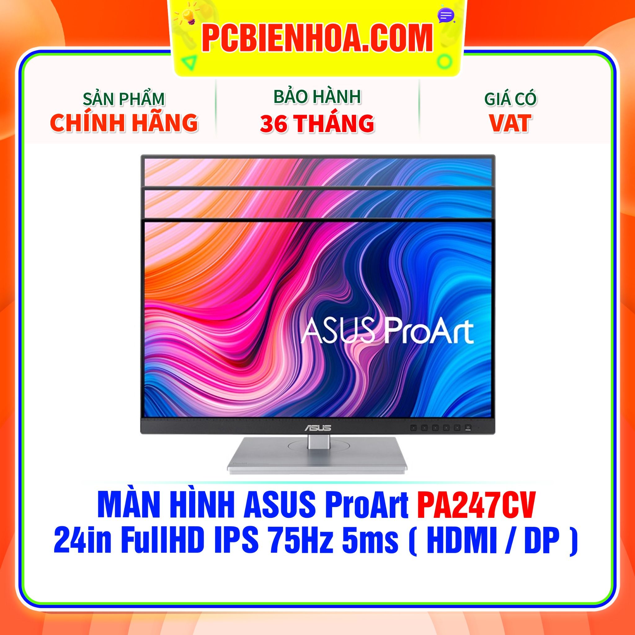  MÀN HÌNH ASUS ProArt PA247CV 24in FullHD IPS 75Hz 5ms ( HDMI / DP ) 