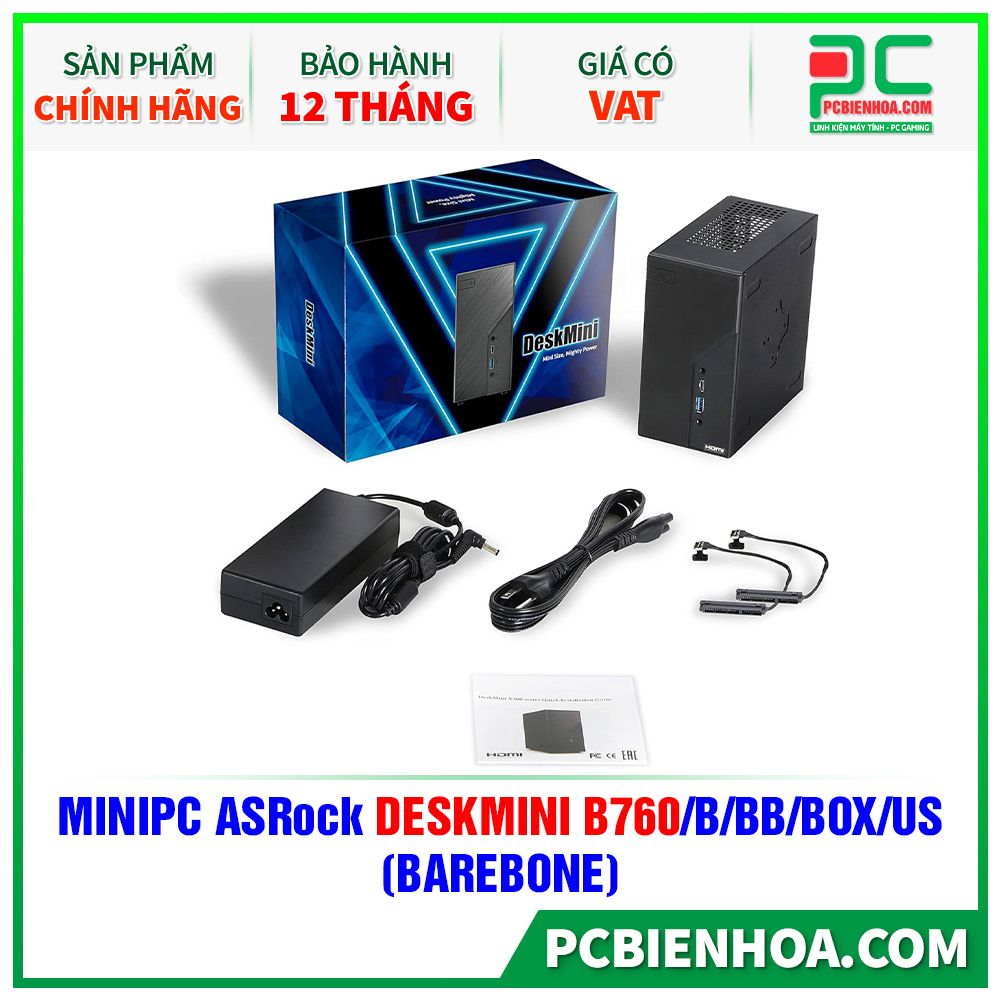 MINIPC ASRock DESKMINI B760/B/BB/BOX/US (BAREBONE) – PCBIENHOA
