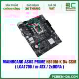  MAINBOARD ASUS PRIME H610M-K D4-CSM ( LGA1700 / m-ATX / 2xDDR4 ) 