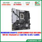  MAINBOARD GIGABYTE B760M GAMING PLUS WIFI DDR4 ( WiFi 6 / Bluetooth 5.3 / LGA1700 / m-ATX / 4xDDR4 ) 