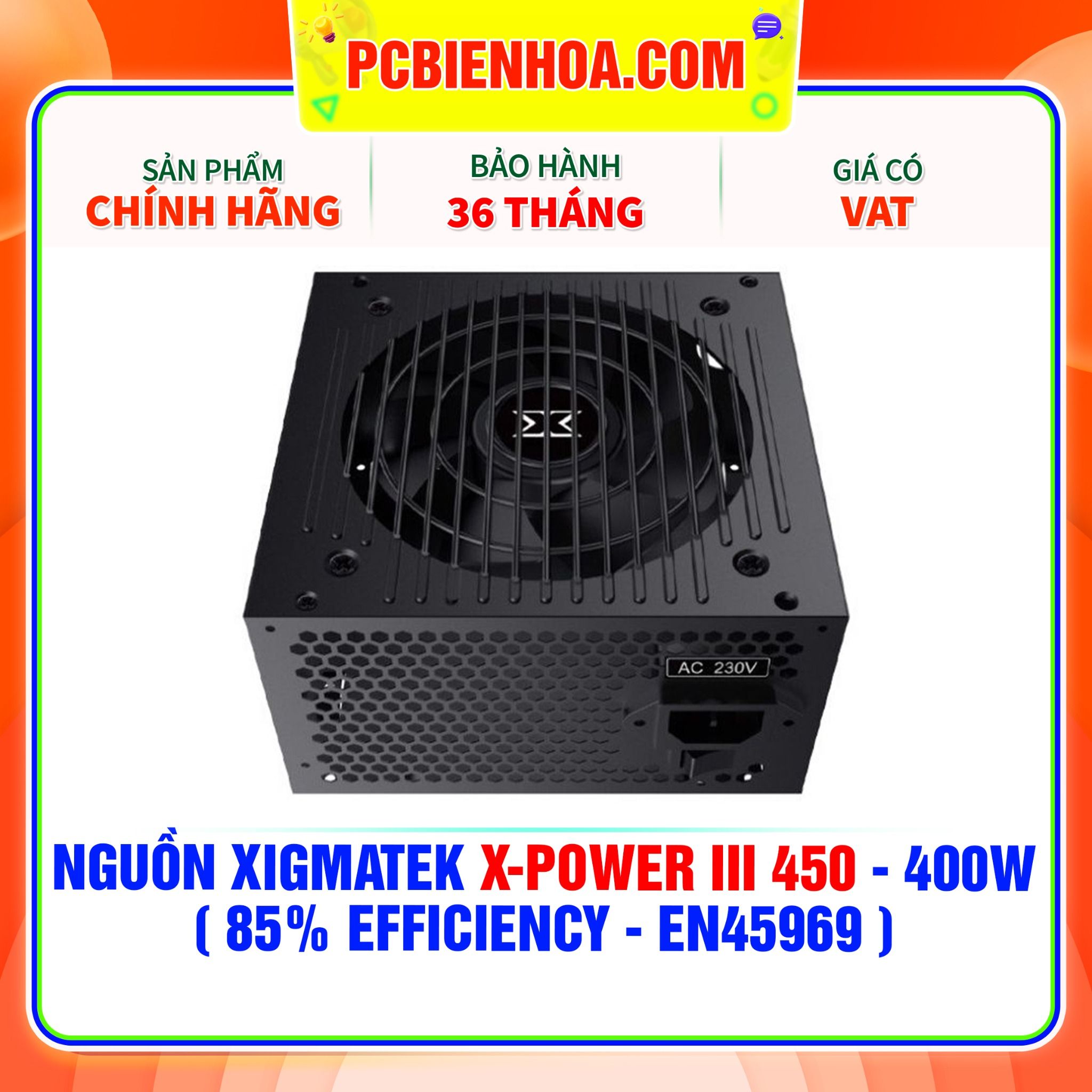  NGUỒN XIGMATEK X-POWER III 450 - 400W ( 85% EFFICIENCY - EN45969 ) 