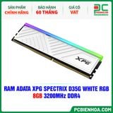  RAM ADATA XPG SPECTRIX D35G WHITE RGB - 8GB 3200MHz DDR4 