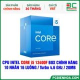  CPU INTEL CORE i5 13400F BOX CHÍNH HÃNG ( 10 NHÂN 16 LUỒNG / Turbo 4.6 GHz / 20MB ) 