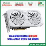  VGA ASROCK Radeon RX 6600 CHALLENGER WHITE 8GB GDDR6 ( RX6600 CLW 8G ) 