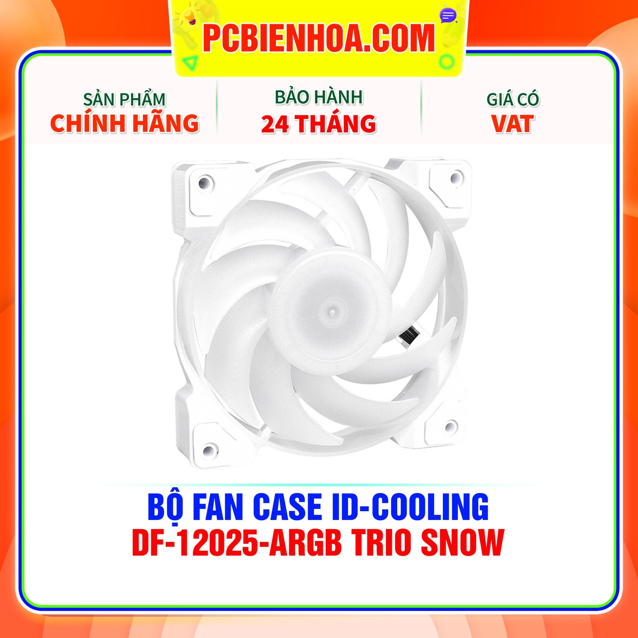  BỘ FAN CASE ID-COOLING DF-12025-ARGB TRIO SNOW 