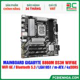  DDR5 - MAINBOARD GIGABYTE B860M DS3H WIFI6E ( WiFi 6E / Bluetooth 5.3 / LGA1851 / m-ATX / 4xDDR5 ) 