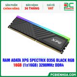  RAM ADATA XPG SPECTRIX D35G BLACK RGB - 16GB (1x16GB) 3200MHz DDR4 