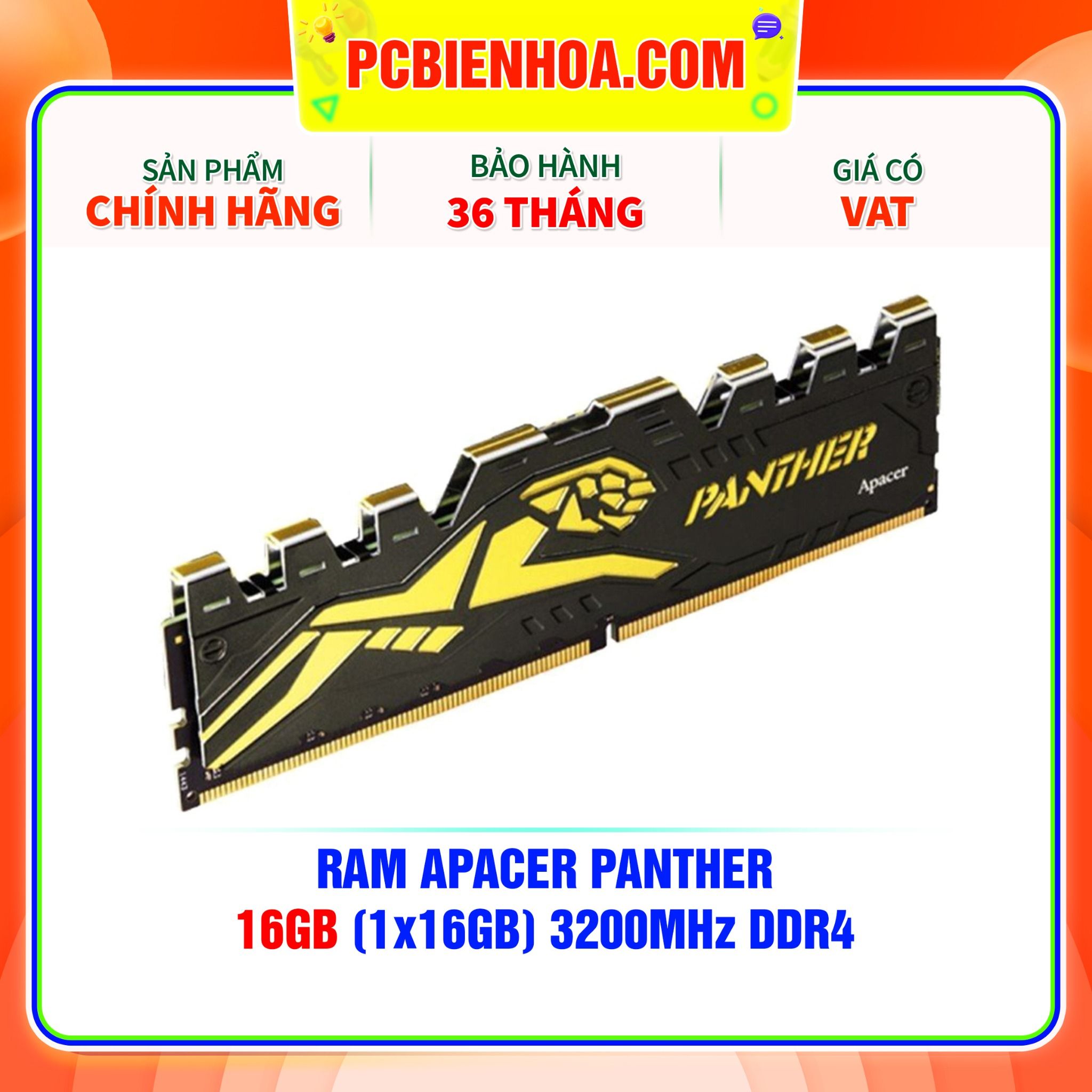  RAM APACER PANTHER 16GB (1x16GB) 3200MHz DDR4 