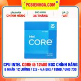  CPU INTEL CORE i5 12400 BOX CHÍNH HÃNG ( 6 NHÂN 12 LUỒNG / 2.5 - 4.4 GHz / 18MB / INTEL® UHD GRAPHICS 730 ) 