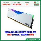  RAM ADATA XPG LANCER WHITE RGB - 16GB (1x16GB) 6000MHz DDR5 