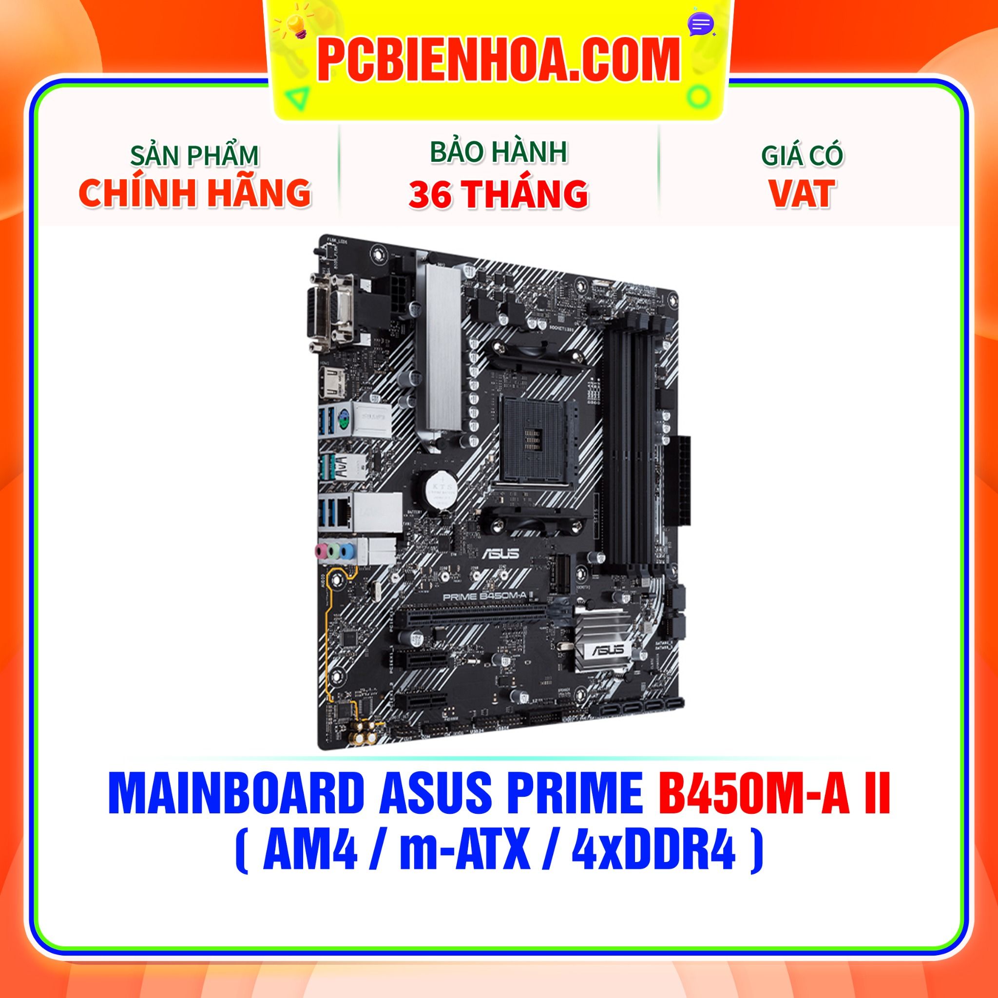  MAINBOARD ASUS PRIME B450M-A II ( AM4 / m-ATX / 4xDDR4 ) 