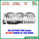  VGA SAPPHIRE PURE Radeon RX 9070 GAMING OC 16GB GDDR6 (11349-02-20G) 