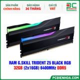  RAM G.SKILL TRIDENT Z5 BLACK RGB - 32GB (2x16GB) 6400MHz DDR5 Intel XMP ( F5-6400J3239G16GX2-TZ5RK ) 